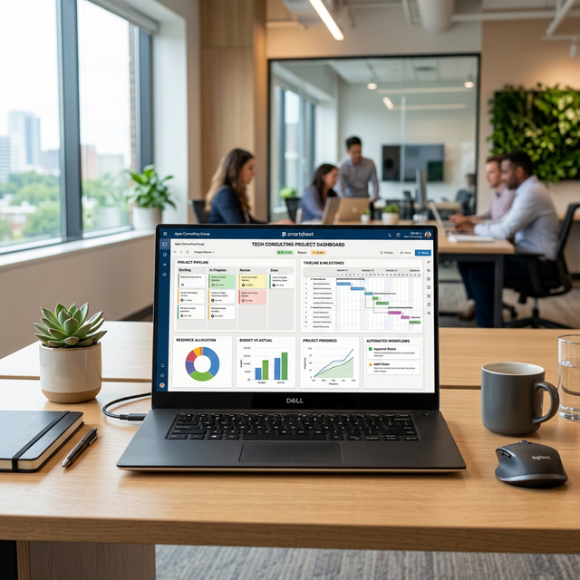 Dashboard de Smartsheet con automatizaciones y reportes en tiempo real